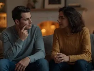 couple talking about going to couples or marriage therapy together