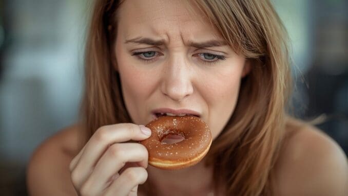 woman upset after her boyfriend called her fat