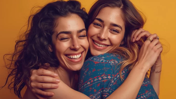 lesbian couple happy