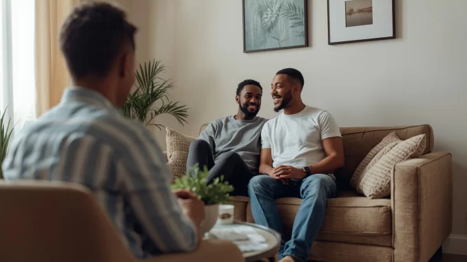 queer gay couple in couples therapy lakeview chicago 