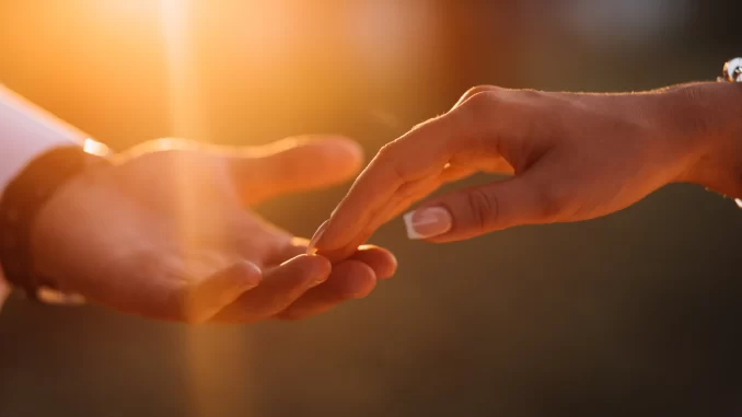 couple holding hands secular premarital counseling