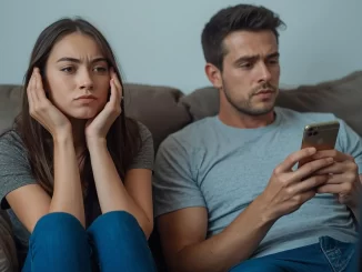 woman upset her boyfriend won't take her on a date and frustrated